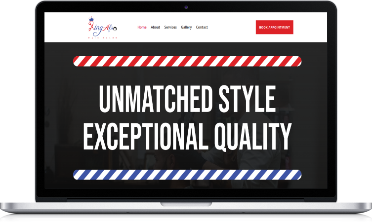 Laptop showing a web design mockup Laptop showing a web design mockup